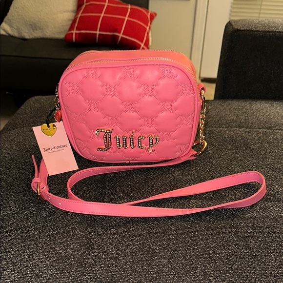 Juicy Couture Taking the always Camera Crossbody Bag Pink Lemonade - Picture 3 of 16